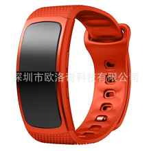 适用三星gear Fit2单色硅胶手表表带三星智能手表带Fit 2硅胶表带