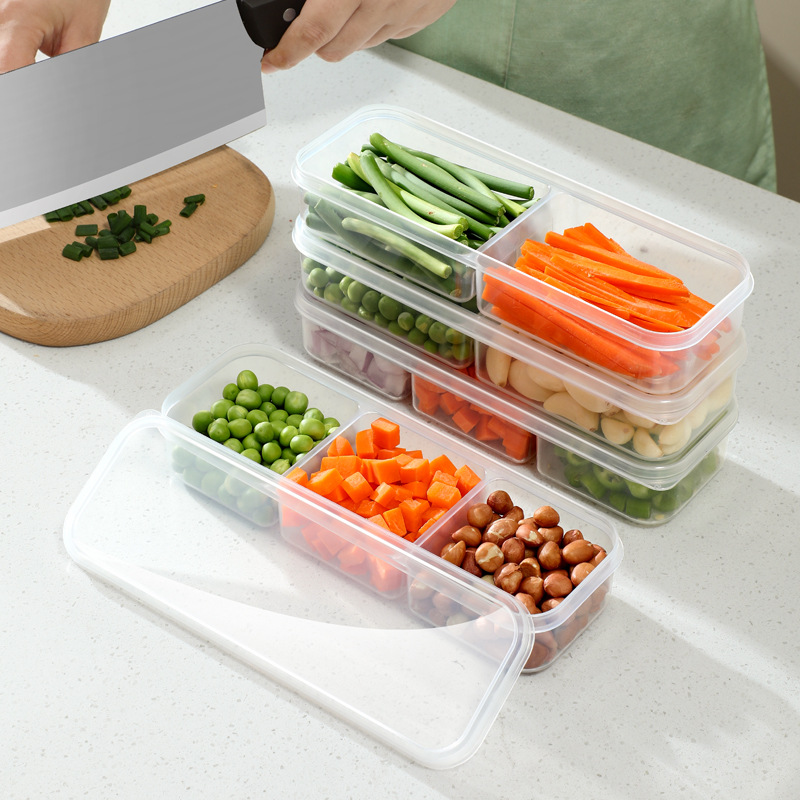 Refrigerador de hendidura estrecha caja de preservación casera de carne congelada dividida caja de alimentación de gran capacidad caja de congelación