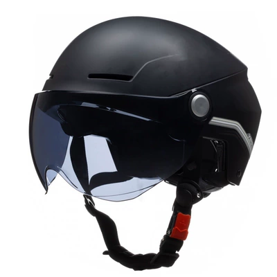 New National Standard wild horse Motosiklet kaskı (dəbilqə) - matte-black-with-short-black-tea
