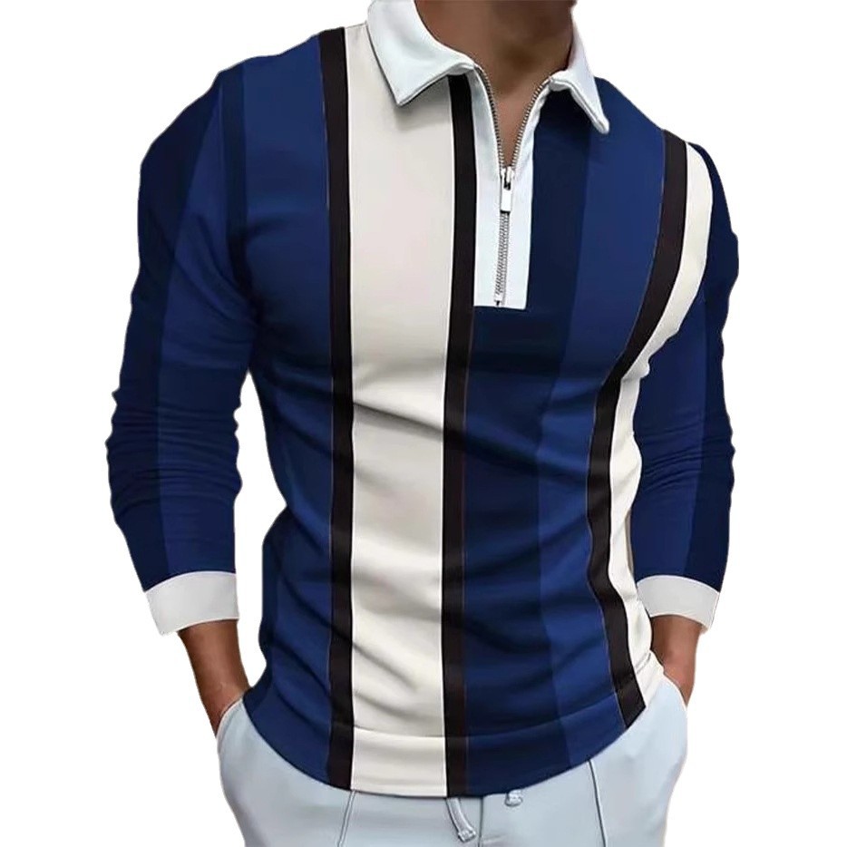 2024 nuevo estilo Amazon comercio exterior casual todo fósforo moda de alta calidad botón de manga larga POLO camisa MB14