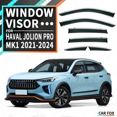 Rain shield — shade - standard-packing-without-logo-haval-jolion-pro-mk1-2021-pc-with-bright-strip-rain-shield-6pcs