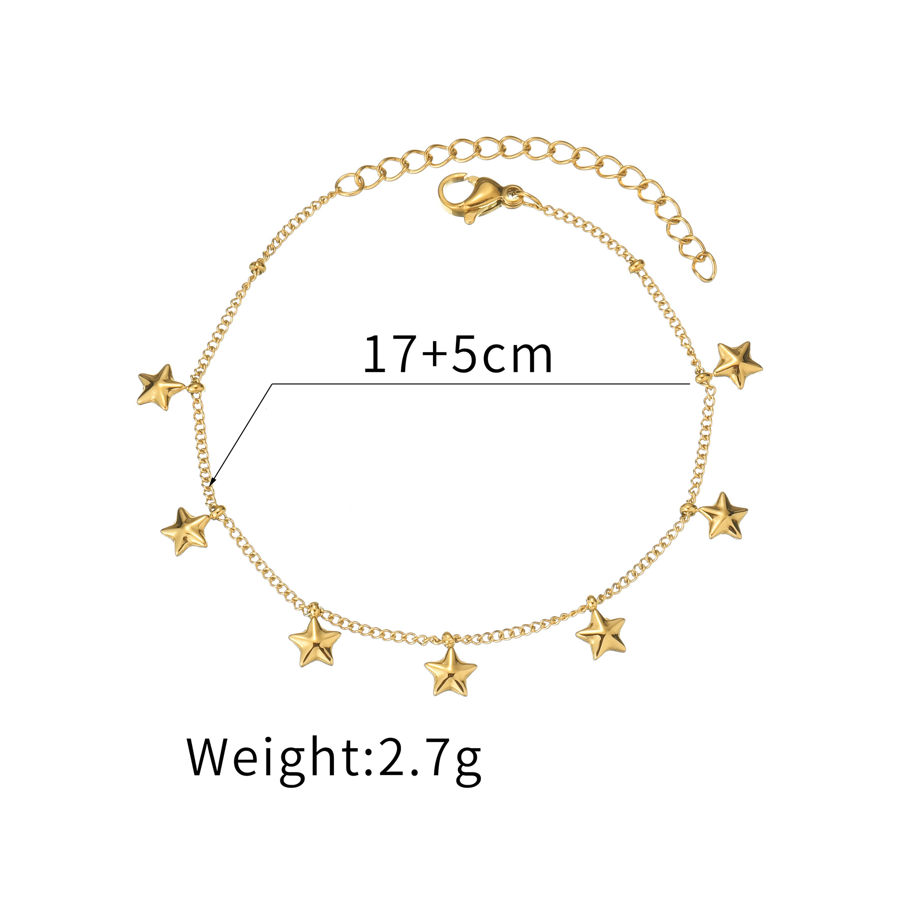 Multi-layer Geometric Bracelet For Women In Gold Plated Stainless Steel_voghion.com