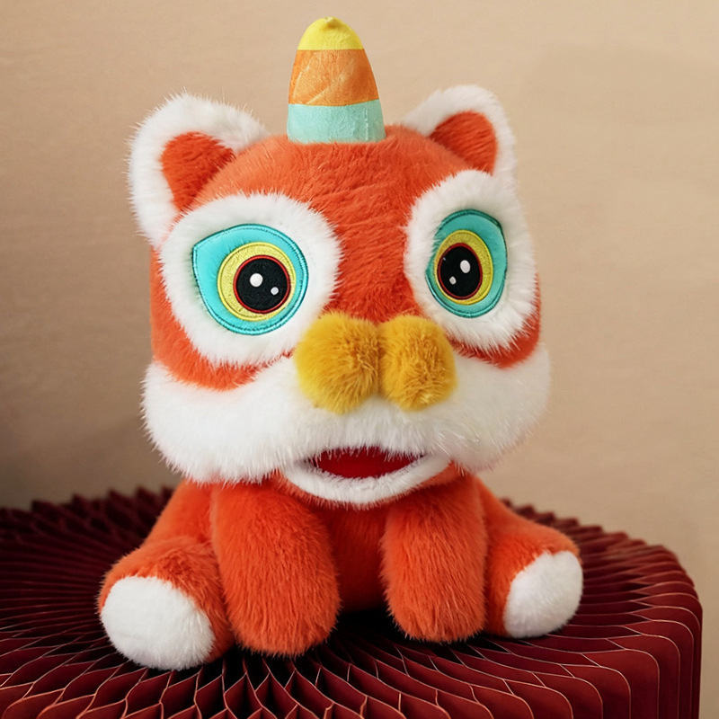 Año del Caballo mascota juguete de peluche león muñeca colgante muñeca de tela decoración de moda nacional regalos de Año Nuevo