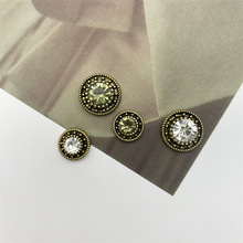 基础单钻合金配件ins复古镶钻配饰手工发饰手机壳DIY平底贴片材料