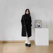 毛呢外套女装2025秋冬新款韩版宽松过膝长款呢子大衣森系毛呢大衣