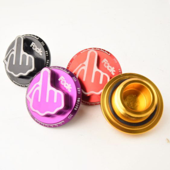All-aluminum manufactured automotive parts: modified oil cap, fuel tank cap, finger oil cap, middle finger oil cap
