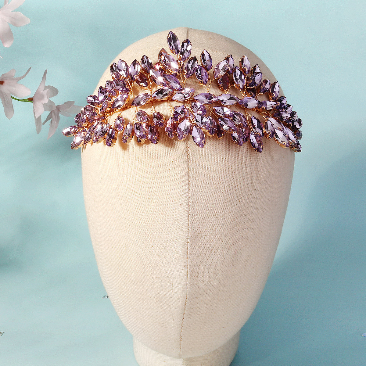 65g Weight Party Headpieces Hair Accessories Type 1 Piece Quantity Holiday, Wedding, Daily Occasion Rhinestone, Copper Material Leaf Pattern Women's Gender Simple Style Style Women's Simple Style Leaf Rhinestone Copper Party Headpieces 6