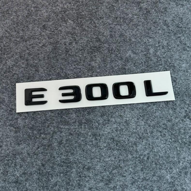 Suitable for Mercedes-Benz E300L, black E200L E260 rear emblem modification, rear lettering sticker, E350L decorative trim