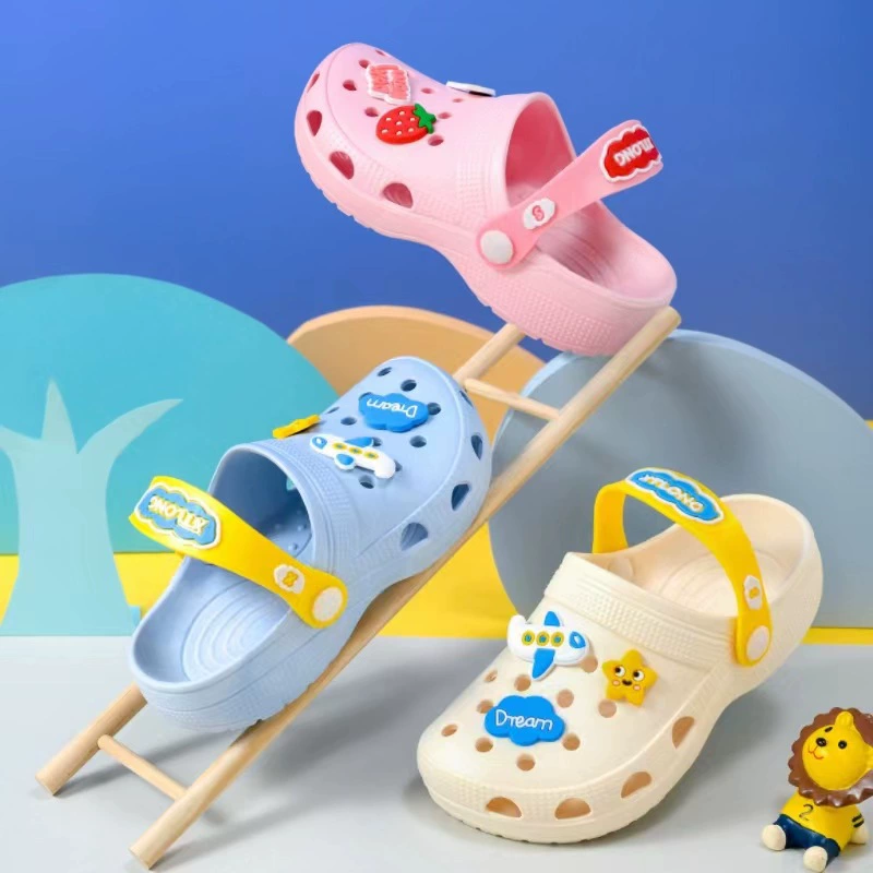 Модные милые детские пещерные туфли в стиле кибер-знаменитостей для дома и улицы детей среднего и старшего возраста, дышащие детские сандалии и тапочки с мягкой подошвой