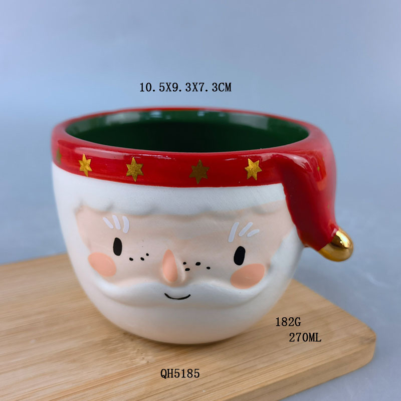 Taza navideña de cerámica, taza de leche con diseño de muñeco de nieve navideño, taza de agua, taza de oficina, taza con relieve 3D, regalo de Navidad