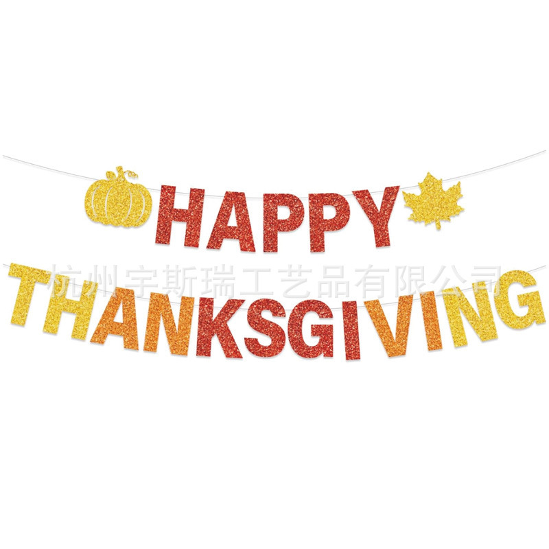 New Decorative Autum Banner Hanging Autum Thanksgiving Theme Party Flag Small Pumpkin Decoration Arrangement New Decorative Autum Banner Hanging Autum Thanksgiving Theme Party Flag Small Pumpkin Decoration Arrangement