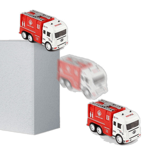 Children's toy car with inertia, anti-fall, opens, simulation police car and ambulance model, boy school bus, small car set