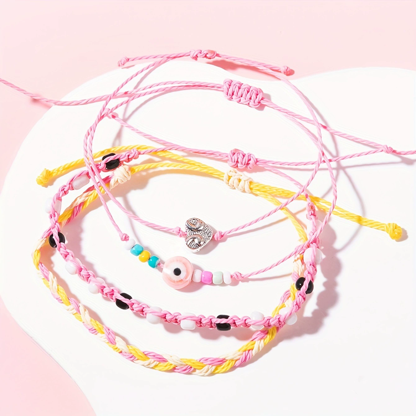 (Cross-border trading), adjustable jewelry, woven bracelet handmade, set, 4 pieces