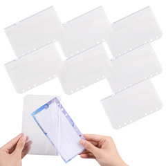 Cross-border exclusive PVC transparent bag A6 zipper bag A5 file storage bag document bag name card album B5 notebook bag