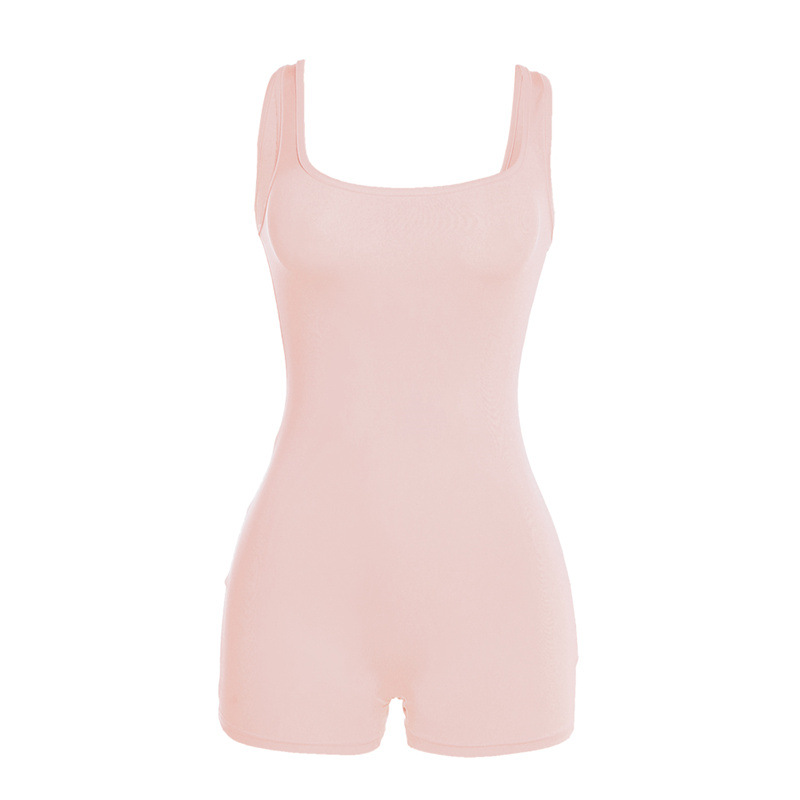 140g Weight Sleeveless Sleeve Length Shorts Pants Length Polyester Fabric Type Mid Waist Waist Line Rompers Pants Type Micro-Elastic Elasticity Bodysuits Tops Type Holiday Occasion Skinny Fit Type Solid Color Pattern Summer, Spring Season Women's Gender Backless Design Streetwear Style Wholesale Women's Streetwear Solid Color Sleeveless Backless Bodysuits 17