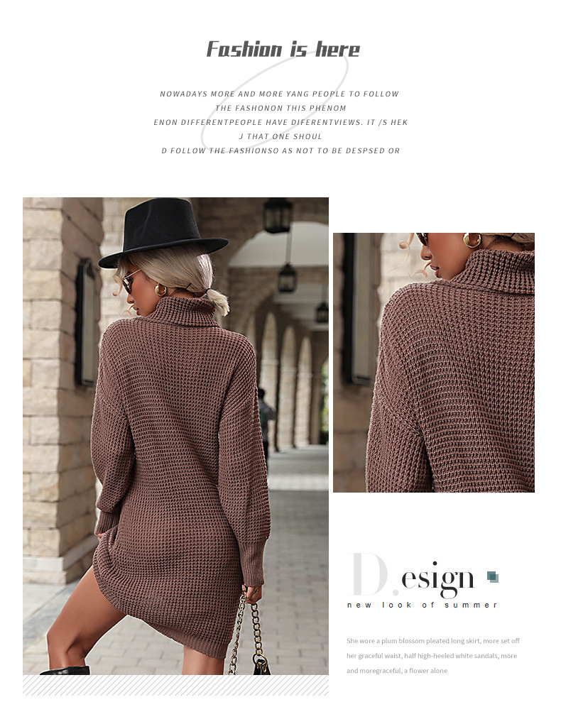Vêtements à la mode pour femmes, automne et hiver, nouveau col roulé_voghion.com