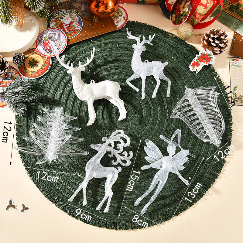 Decoración de Navidad copo de nieve colgante de árbol de Navidad 12CM copo de nieve tridimensional de productos de Navidad en stock image 1