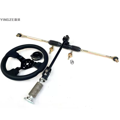 Gear Steering Wheel Steering – Motorcycle frame - 42cm-steering-machine-complete-set-with-steering-wheel