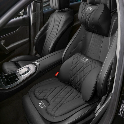 Seat cushion, seat cover | Seat Cushion Breathable All Year Round - trumpchi-headrest-1-lumbar-support-1-seat-cushion-1-noble-black