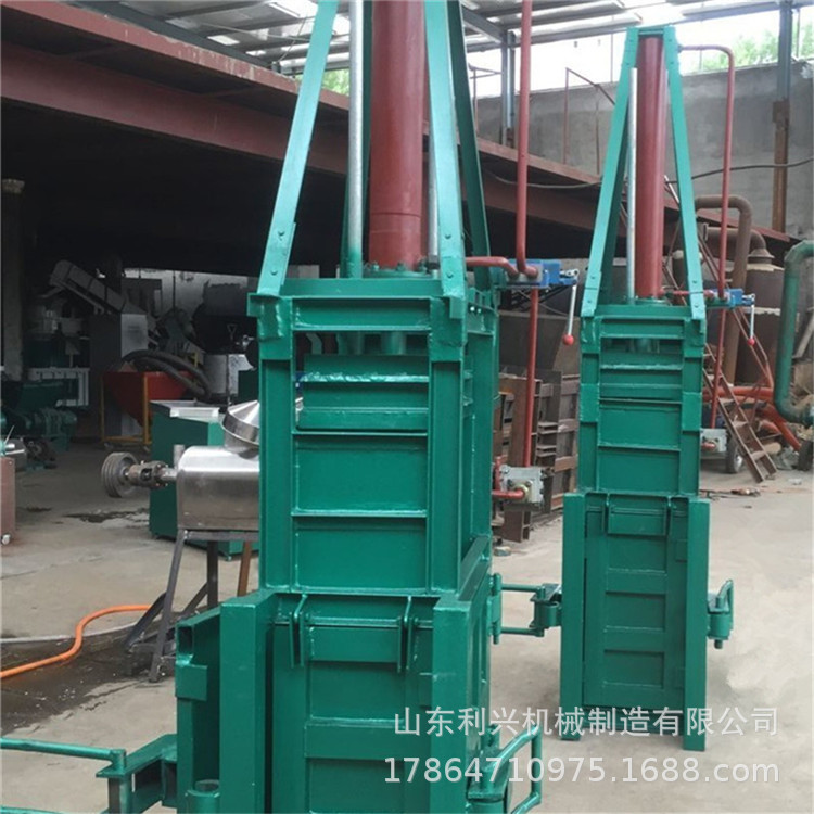立式液压打包机 60吨双缸带推包废纸箱塑料瓶压缩机 边角料打包机