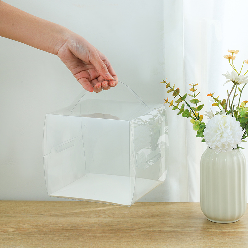 Mini caja de pastel transparente, caja de pastel pequeña, caja de lasagne, caja de queso, caja de embalaje, fábrica al por mayor
