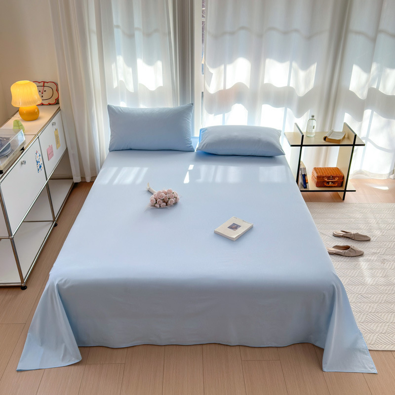 Transfronterizos 2 sábanas individuales compran algodón lavado de color sólido grueso verano colcha de dormitorio de estudiantes individuales lotes individuales