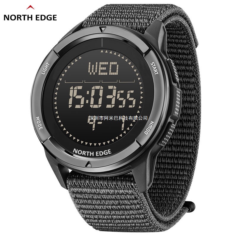 Foreign Order Wholesale North Edge Alps Compass Step Counting Outdoor Smart Watch Black Green Men