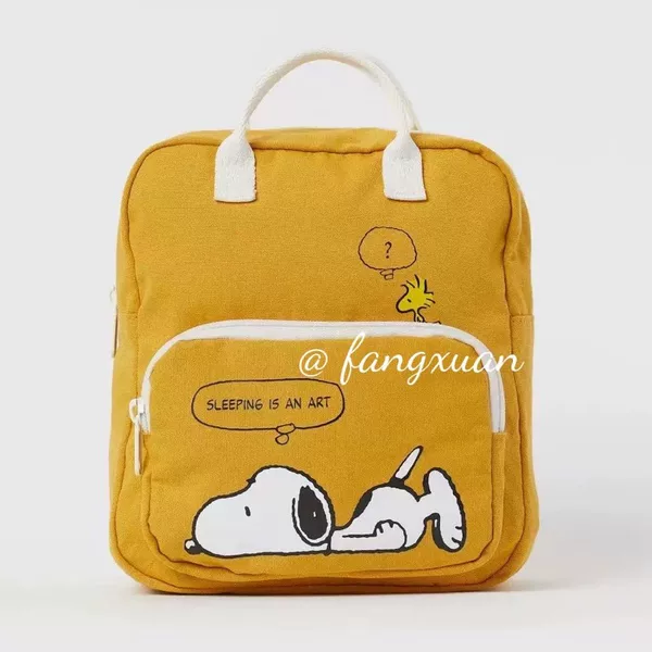 Cross-Border Z Children's Backpack for Toddlers, Yellow Snoopy Small Backpack