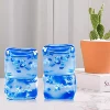 Blue ice cubes, 3cm, with snowflakes