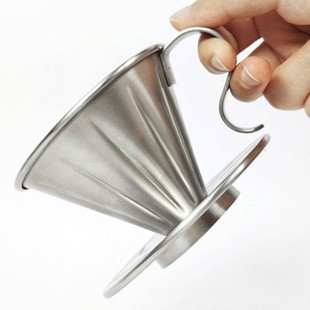 Manufacturer 304 Stainless Steel Coffee Filter Cup Drip Cup Hand Brewed Coffee Cup Stainless Steel Drip Coffee Filter Cup