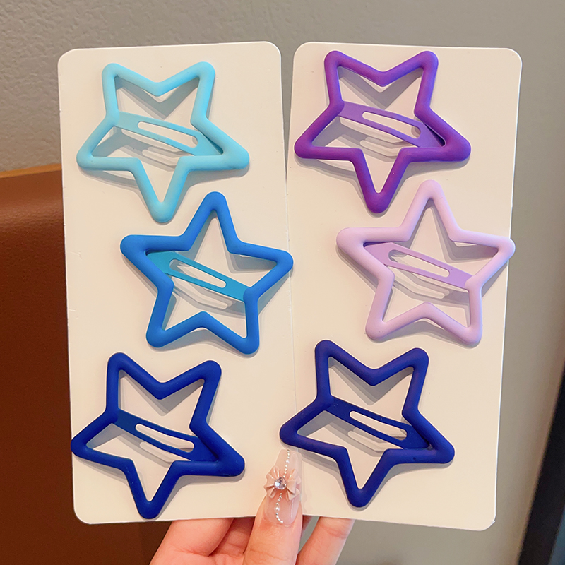 Caramelo de color estrella para niños pinzas de cabello chapa niñas lindas pinzas de cabello chapa niñas lindas caballo pequeño