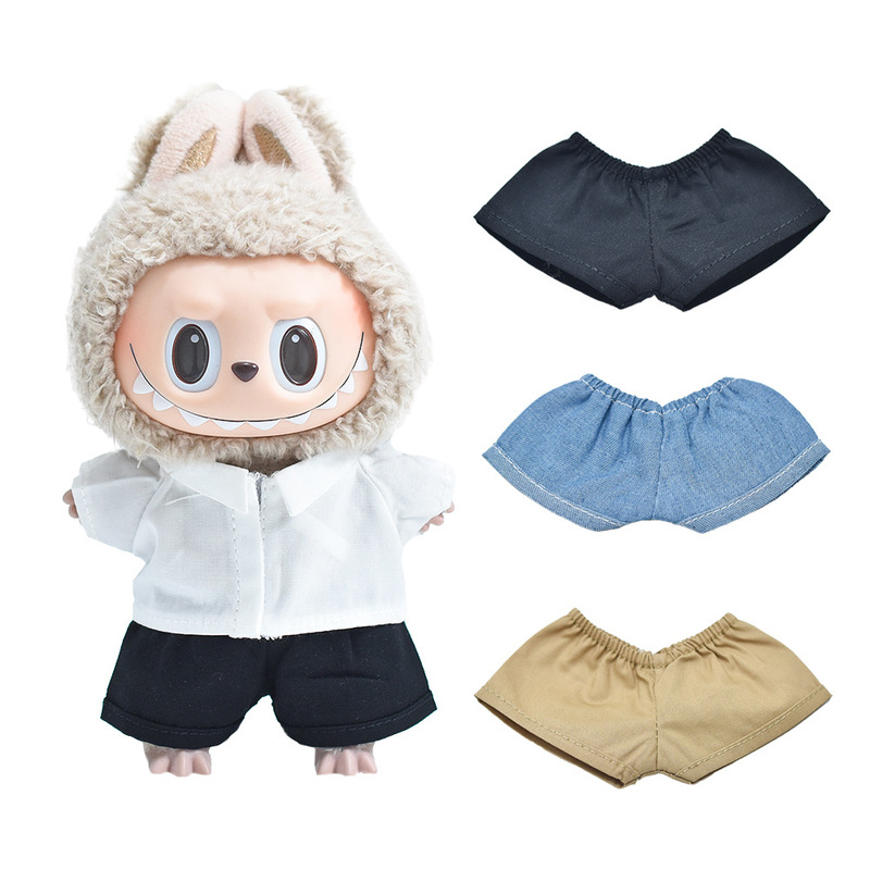 Labubu Baby Clothes, Sitting and Queuing Pants, Trendy Toy Costume Accessories, 17cm Labubu First, Second and Third Generation Jeans Labubu Baby Clothes, Sitting and Queuing Pants, Trendy Toy Costume Accessories, 17cm Labubu First, Second and Third Generation Jeans