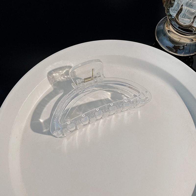 Horquilla para mujer de alta calidad clip de agarre negro tocado parte posterior de la cabeza clip de tiburón de pelo grande 2025 nueva horquilla