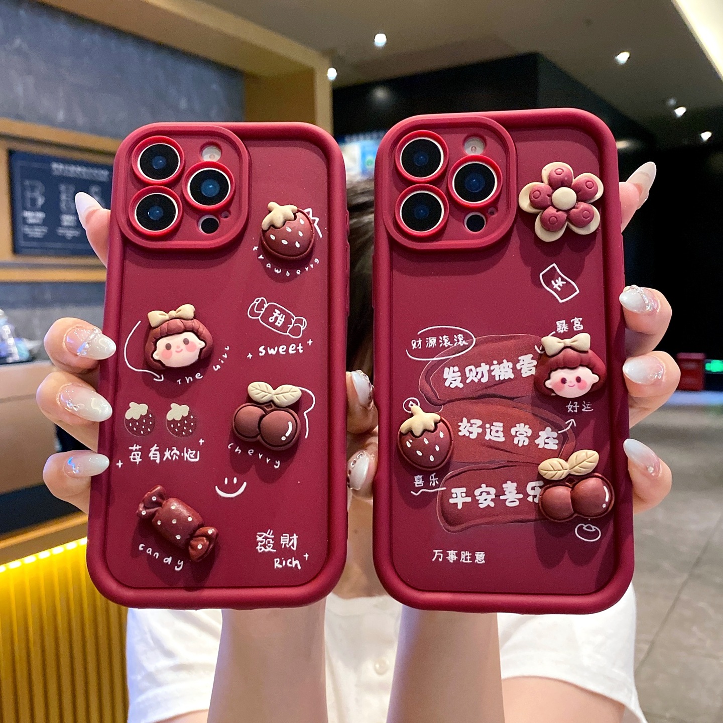 适用VIVO X200发财手机壳Y200 Y04立体公仔Y78镜头保护S20软女