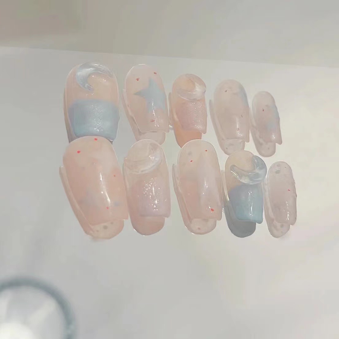 Yi danza acabado desgaste pieza de uñas extraíble verano lindo manicura Pequeño Libro Rojo nuevo dulce pegatina de uñas