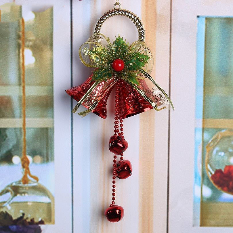 聖誕節鈴铛挂件聖誕樹挂飾帶小鈴铛龍鍾節日禮物門挂聖誕節裝飾品