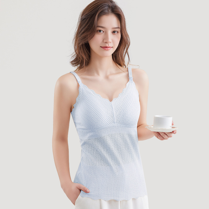 レースの麦の穂の項の哺乳のガーターの薄い通気性の妊婦の授乳の上着の快適な弾力性の妊娠のお母さんの家庭服のtシャツ|undefined