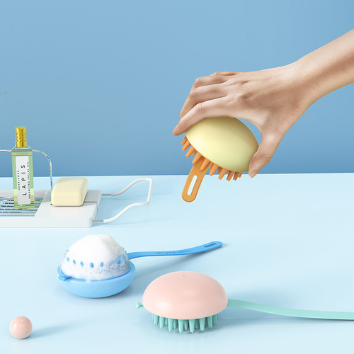 Xiangjia Original Soft Plastic Shampoo Brush Bath Artifact Bath Brush Head Massage Brush Toiletries Wholesale