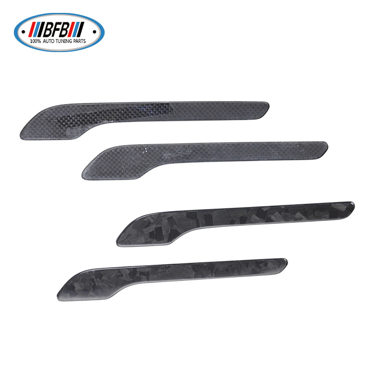100% Real Carbon Fiber Door Handle - For Tesla Model Y - Forged Carbon Fiber Exterior Door Handle Trim for Model 3