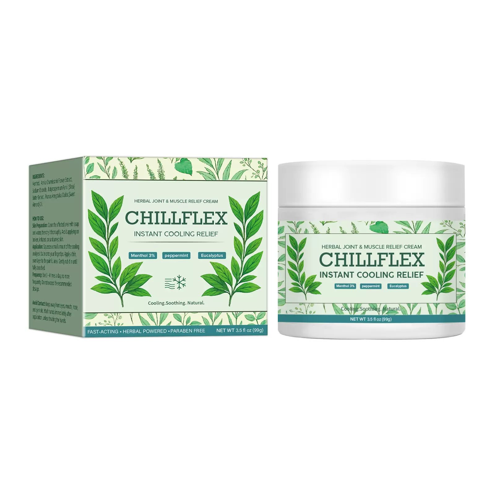 跨境亚马逊 balm 草本缓解关节肌肉疼痛舒缓身体 薄荷镇痛膏100ml