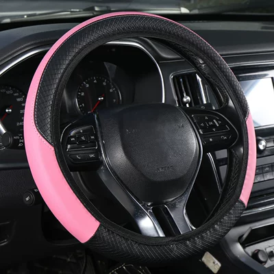 Steering wheel cover – with Label - pink-38cm