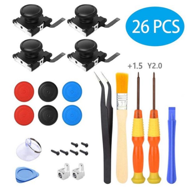 Nintendo interruptor multi-pieza destornillador mango herramienta de reparación 3D Rocker alegría-con accesorios de reparación de acogida