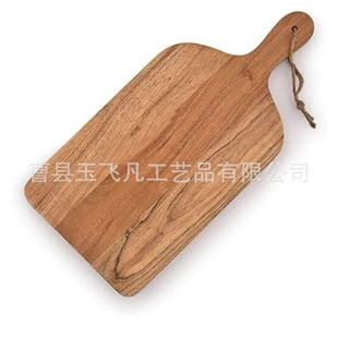 Household Wooden Deli Board with Handle Creative Simple Solid Wood Steak Tray Kitchen Wooden Fruit Cutting Board