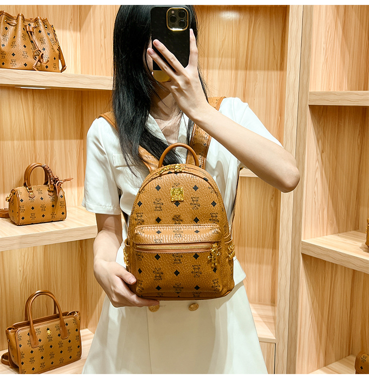 Cross-Border Real Picture With Label Genuine Leather C Backpack For Women M College Student Large Capacity Travel Bag_voghion.com