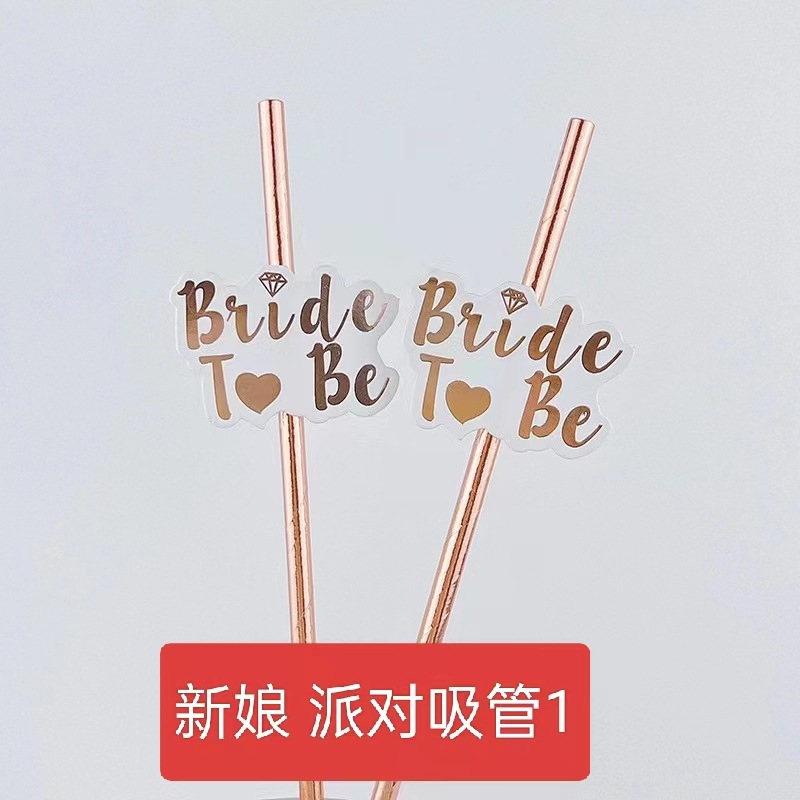 fiesta de boda desechable degradable equipo tarjeta de novia decoración postre pastel cóctel paja