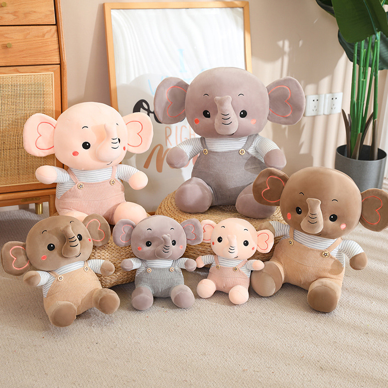 Elefantes lindos juguetes de peluche para vestir muñecas de elefante simulación correa de muñecas de elefante acompañante muñeca máquina de muñecas