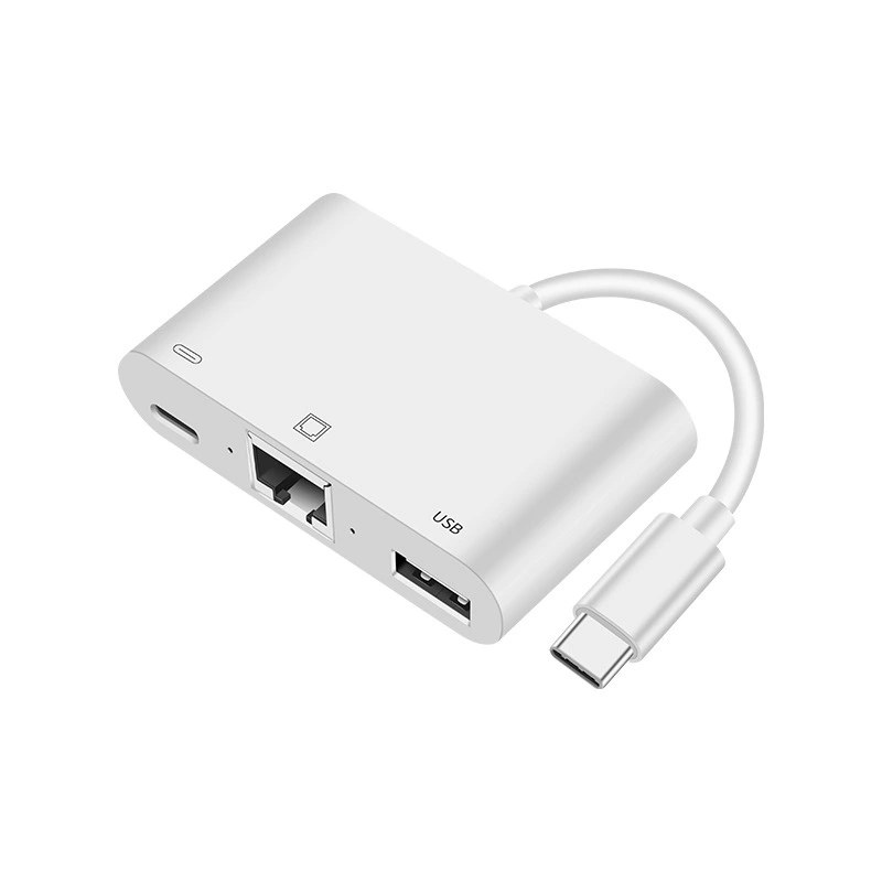 Подходит для Apple мобильного телефона: RJ45 сетевой порт Ethernet USB трехволнительный 100М сетевой кабель живой онлайн класс конвертер