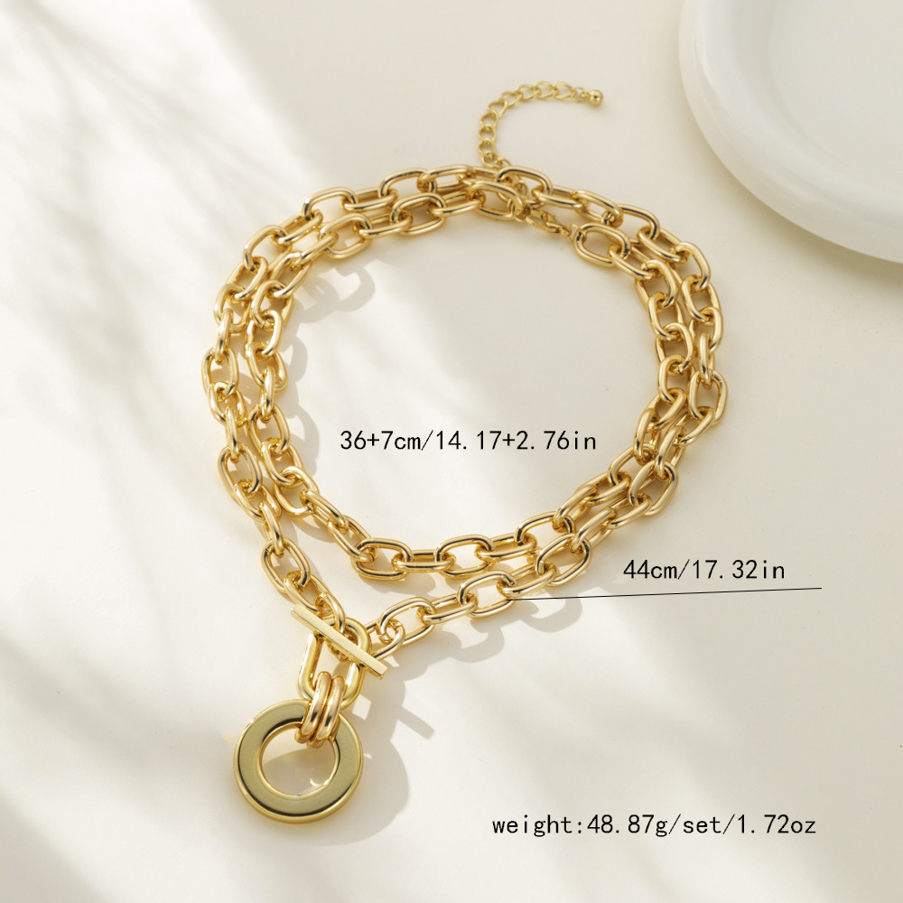 16g Weight Bracelets, Necklace Classification 1 Piece Quantity Street Occasion Alloy Material Geometric Pattern Unisex Gender Plating Design Streetwear Style Streetwear Geometric Alloy Plating Unisex Bracelets Necklace 无