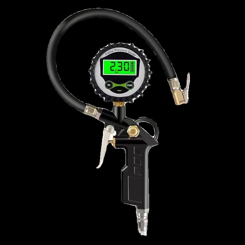 Tire Pressure Gauge Air Pressure Gauge High-Precision Car Tire Pressure Monitor with Inflation Head Counting Display Air Gauge Air Gun