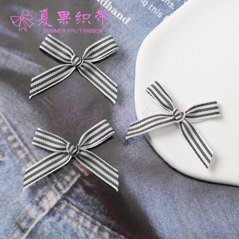 Striped Plaid Bowknot Dress Accessories DIY Handmade Decorative Ornaments Gift Box Perfume Bottle Accessories Striped Plaid Bowknot Dress Accessories DIY Handmade Decorative Ornaments Gift Box Perfume Bottle Accessories